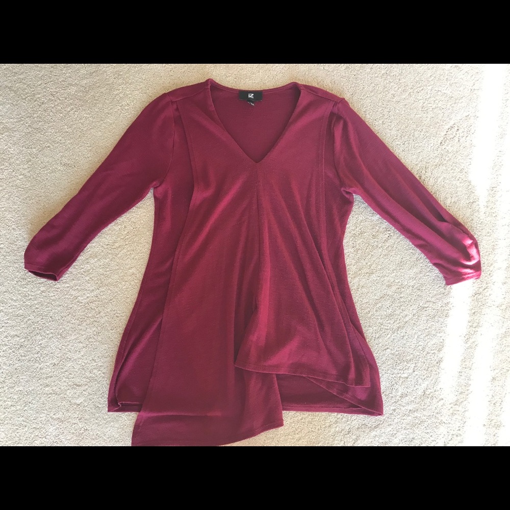 Iz Byer | Casual red long-sleeve women’s shirt